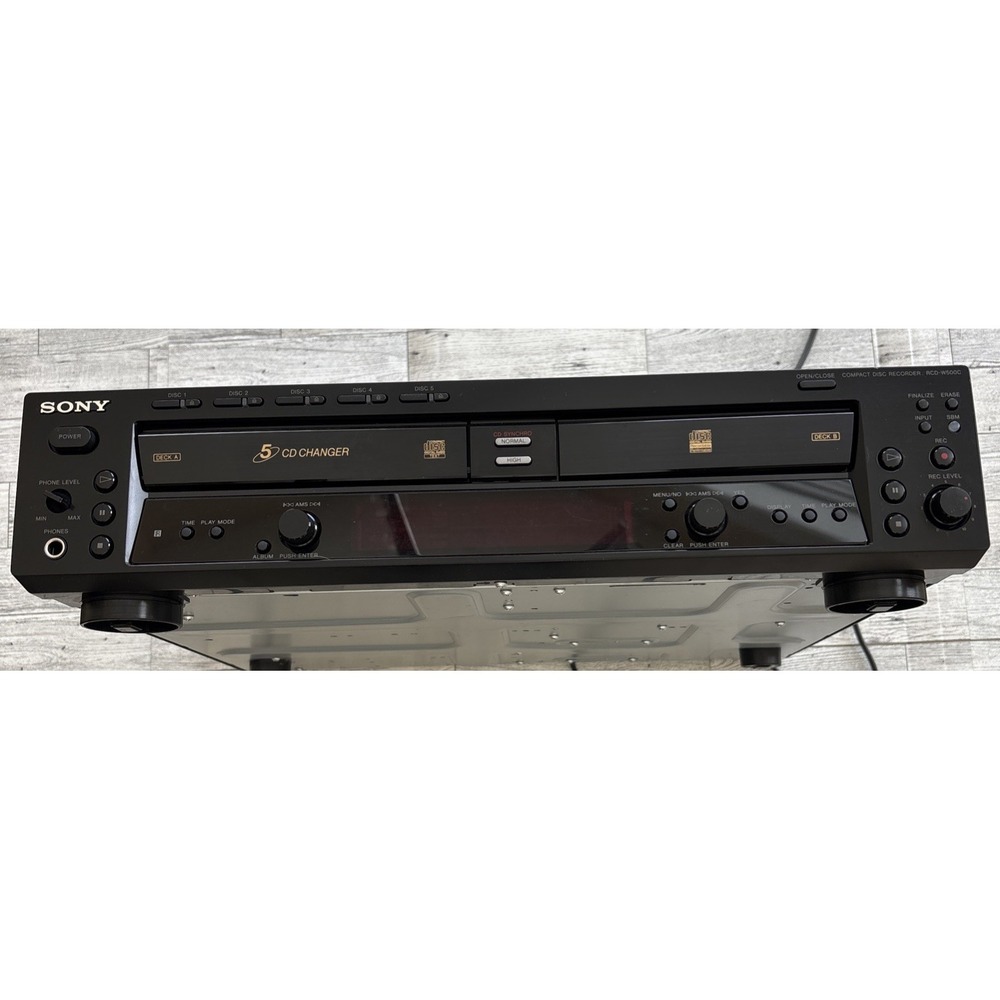 Sony RCD-W500C 5-Disc CD Changer‎ Recorder For Parts - Not Working